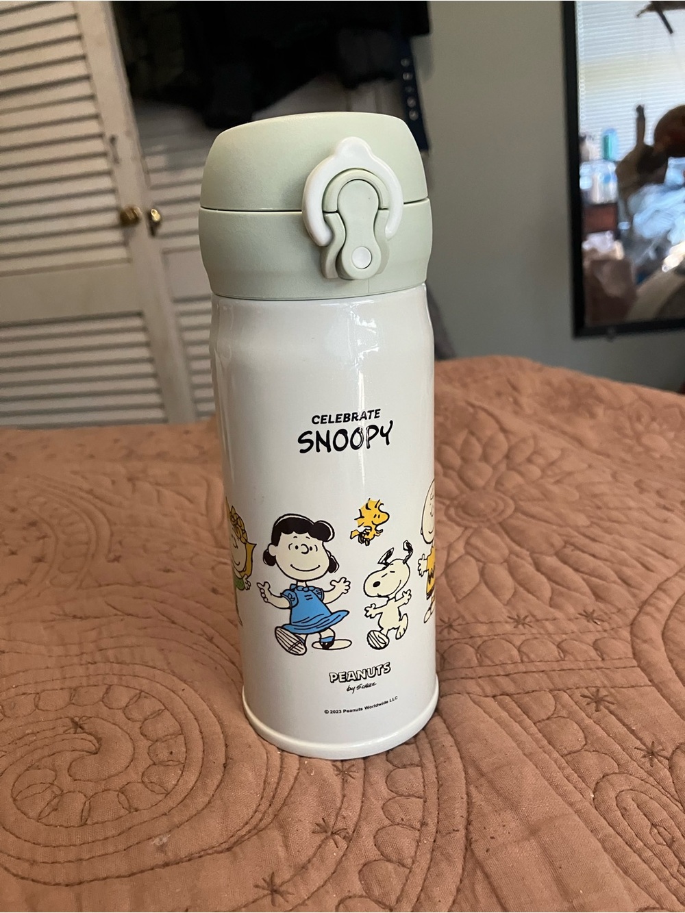Celebrate Snoopy Stainless Steel Travel Bottle